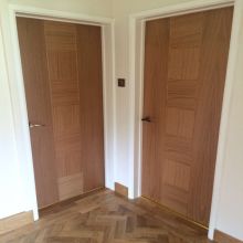 Oak doors hallway